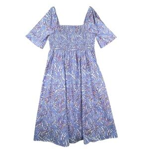 ELOQUII Elements Puff Sleeve Zebra Print Smocked Feminine Chic Boho Fun Dress